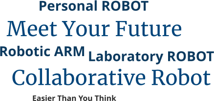 Personal ROBOT Meet Your Future Robotic ARM Collaborative Robot Laboratory ROBOT Easier Than You Think