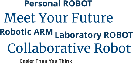 Personal ROBOT Meet Your Future Robotic ARM Collaborative Robot Laboratory ROBOT Easier Than You Think